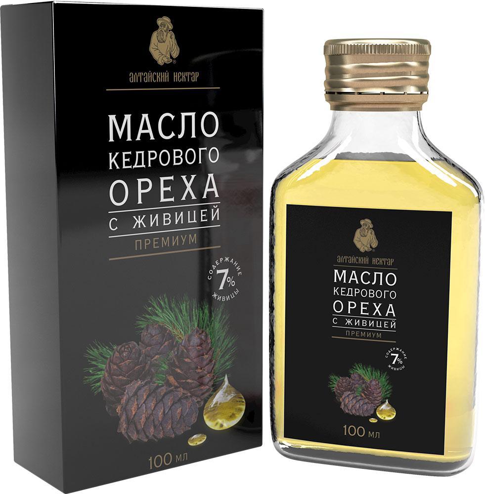 Масло Алтайский нектар кедровое с живицей 100 мл., стекло