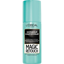 Спрей для волос L'Oreal Magic Retouch тонирующий тон 08 холодный каштановый для мгновенного закрашивания отросших корней 75 мл., баллон