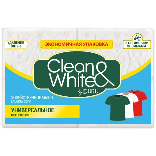 Мыло Duru Clean & White Хозяйственное универсальное 4х120 гр., пакет