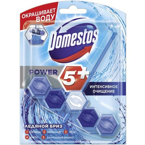 Блок гигиенический для унитаза Видимая защита, Леденящий бриз, Domestos Power5, 53 гр., Блистер