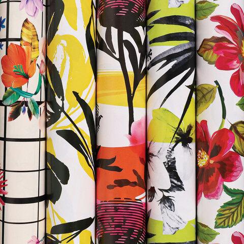 Бумага упаковочная Золотая Сказка vintage flowers мелованная 70х100см 5 дизайнов 70 г/м2
