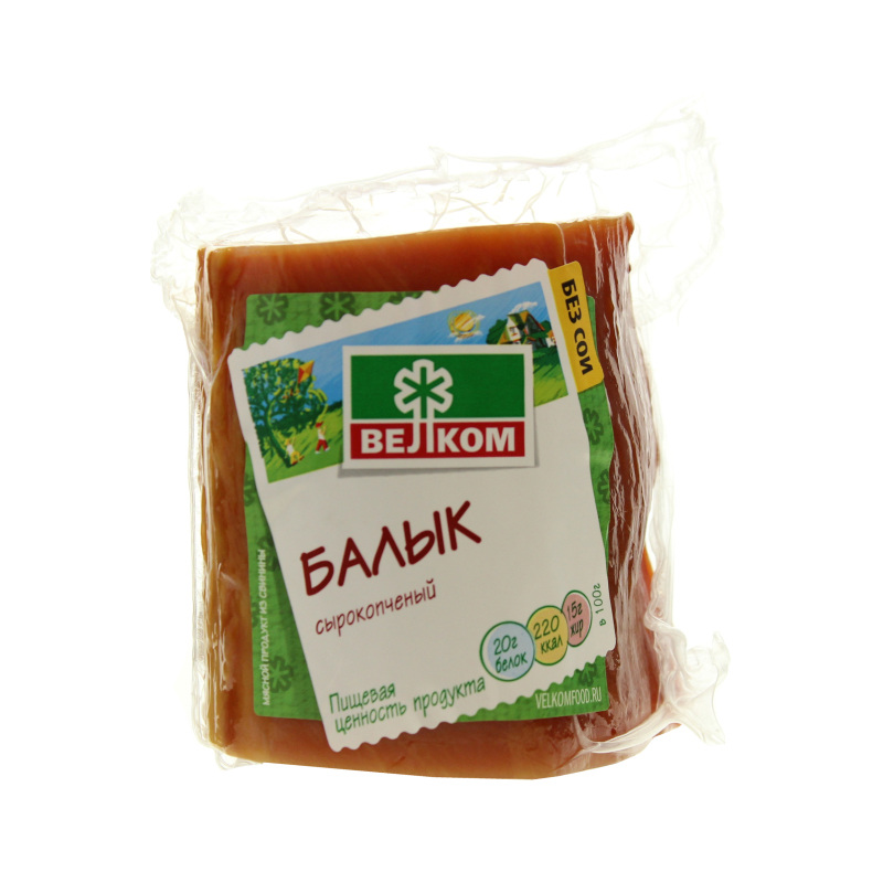 Балык Велком свиной, сырокопченый, 350 гр., в/у