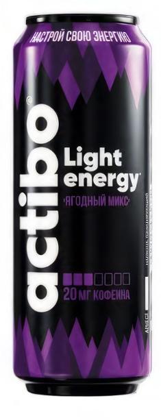 Напиток энергетический Actibo Light Energy ягодный микс 450 мл., ж/б