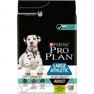 Корм Purina сухой Pro Plan для собак крупных пород с атлетическим телосложением с чувствительным пищеварением, ягненок 3 кг., флоу-пак