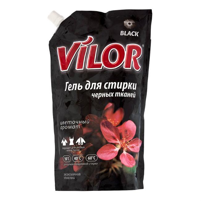 Гель Vilor для стирки черных и темных изделий, 1 л., дой-пак с дозатором