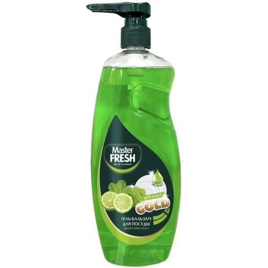 Гель-бальзам для мытья посуды Master Fresh Gold Бергамот 1 л., ПЭТ