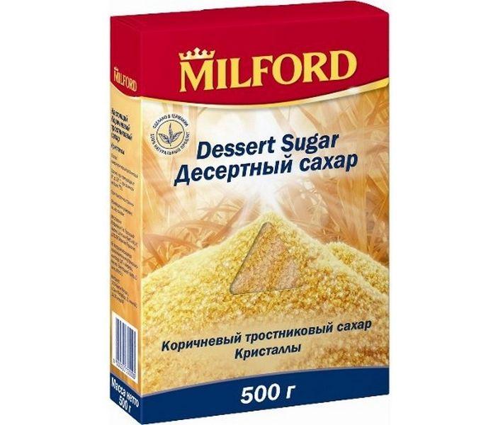 Сахар песок Milford Десертный тростниковый 500 гр., картон