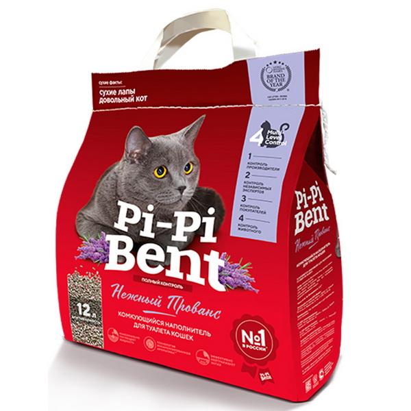 Наполнитель PI-PI-BENT Нежный прованс 12 литров 5 кг., пакет