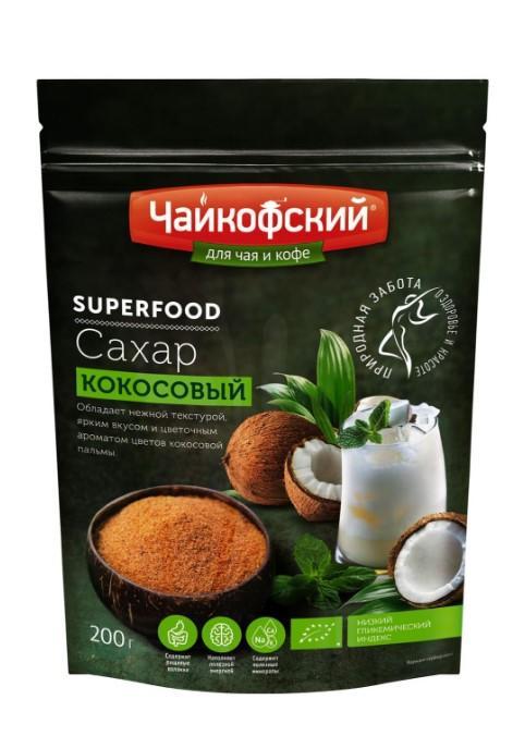 Сахар песок Чайкофский кокосовый 200 гр., дой-пак