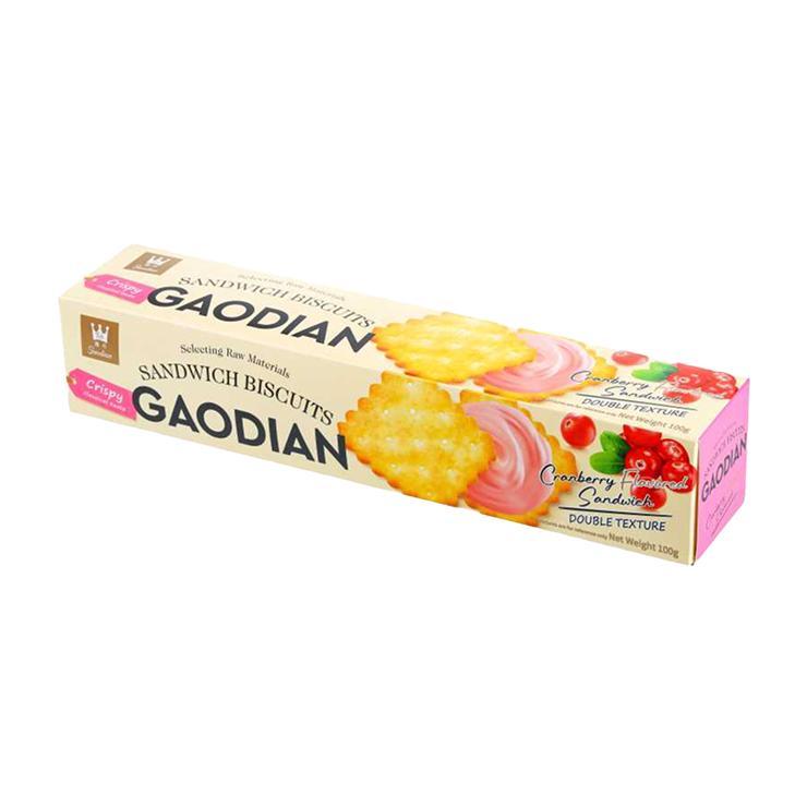Печенье-сэндвич GAODIAN со вкусом клюквы 100 гр., картон