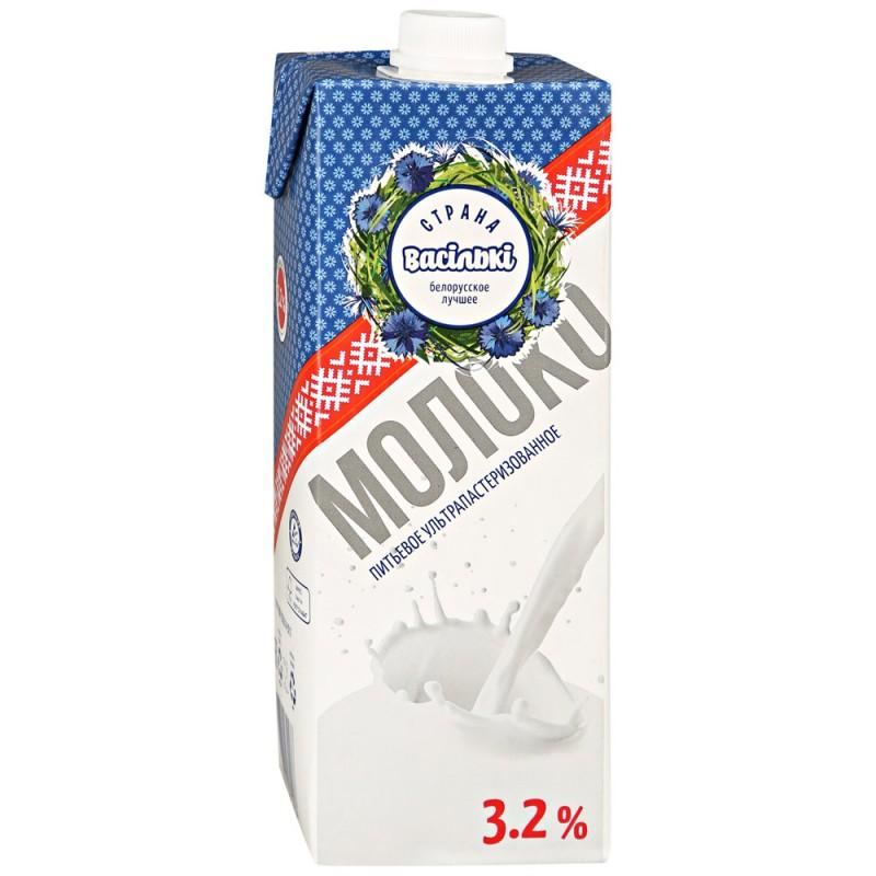 Молоко 3,2% Страна Васильки 1 л., тетра-пак