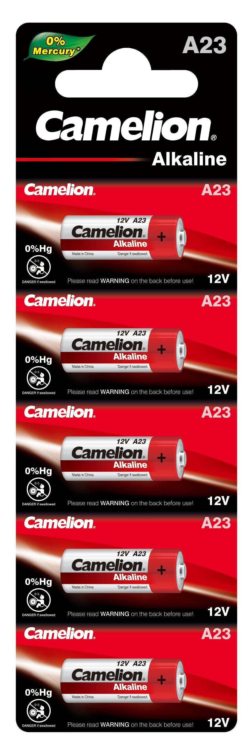 Батарейка Camelion LR23A BL-5 Mercury Free 12В, блистер