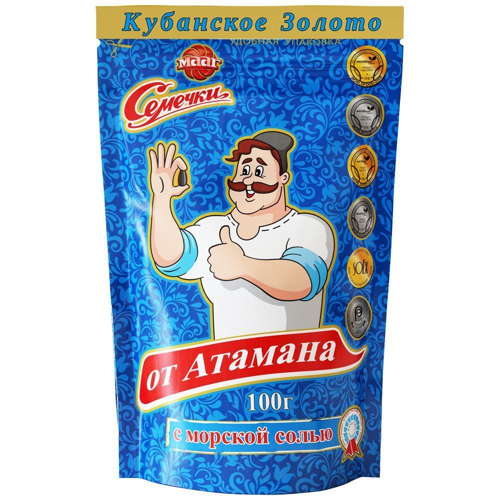 Семечки с морской солью, Семечки от Атаман, 100 гр., флоу-пак