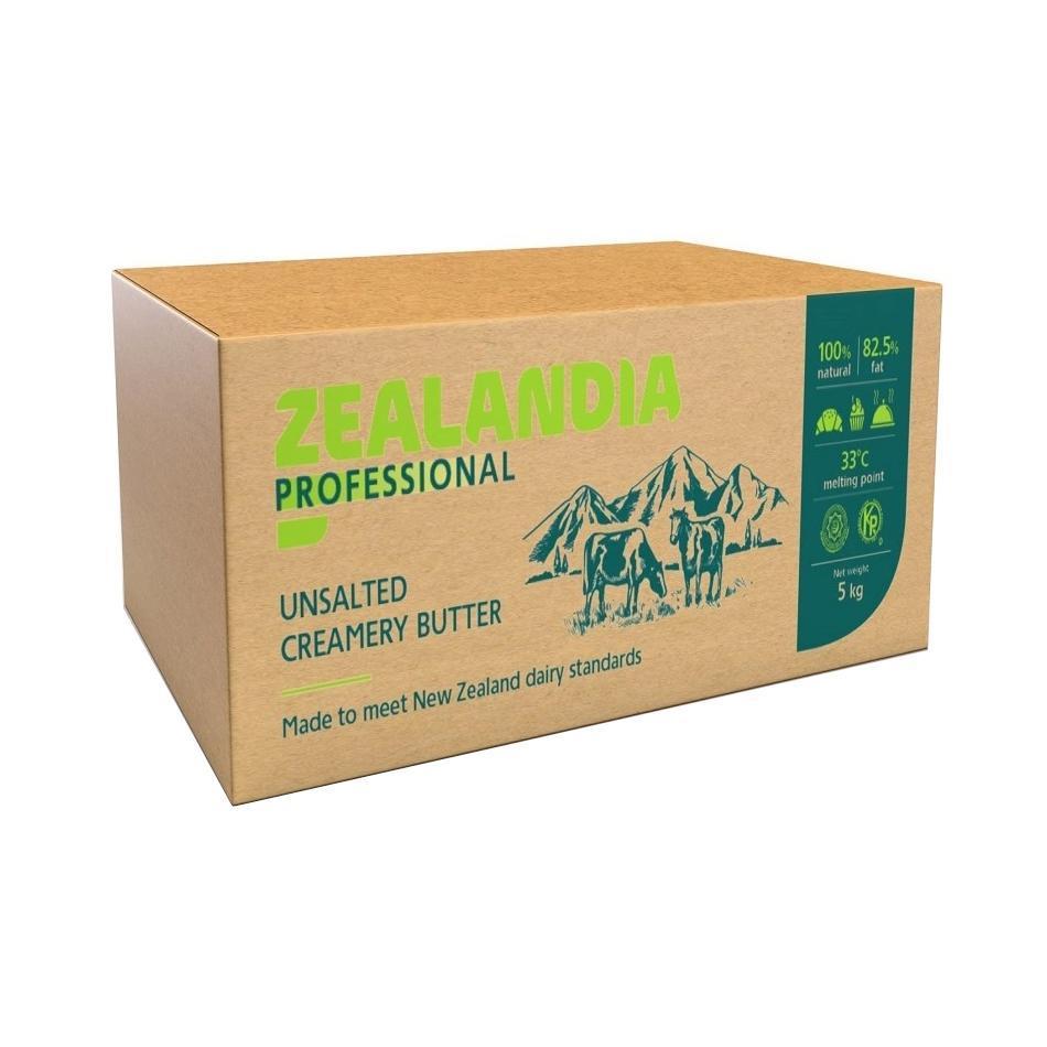 Масло сладко-сливочное Zealandia Professional несоленое 82,5% 5 кг., картон