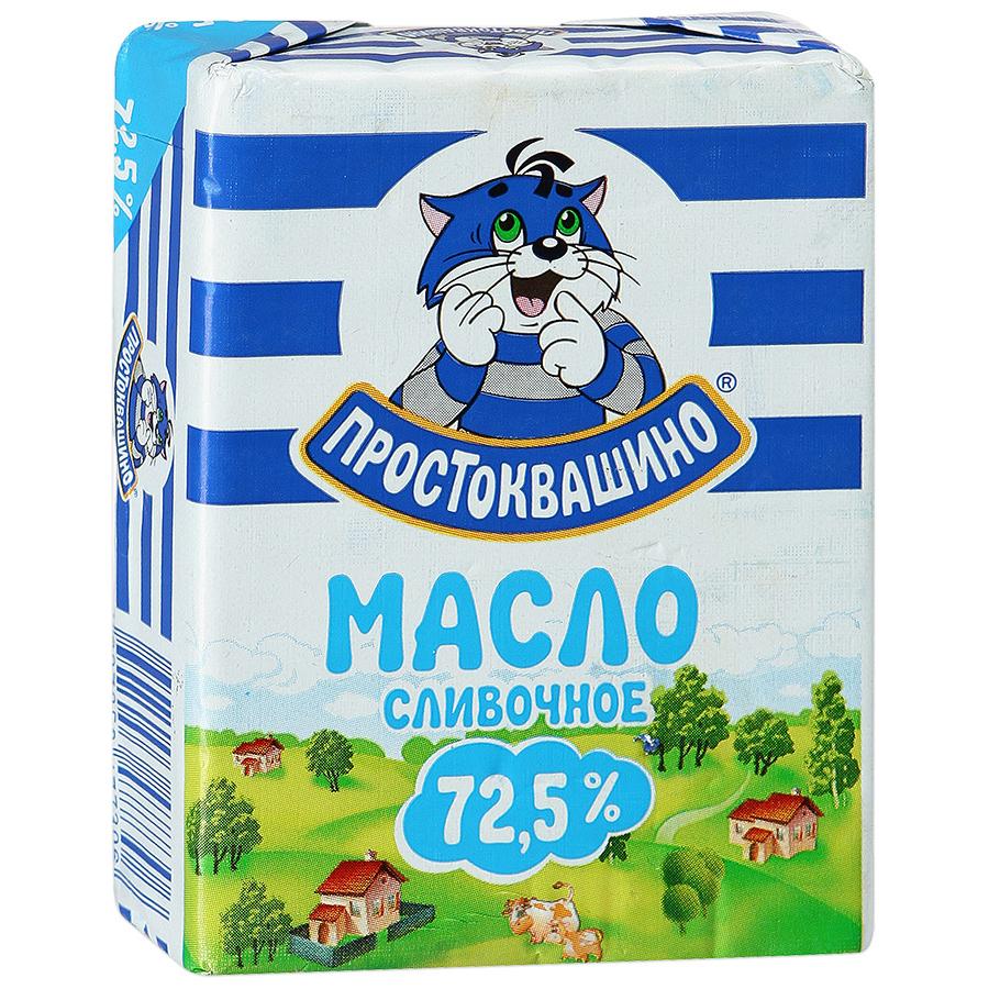 Масло сливочное Простоквашино крестьянское 72,5% 180 гр., обертка
