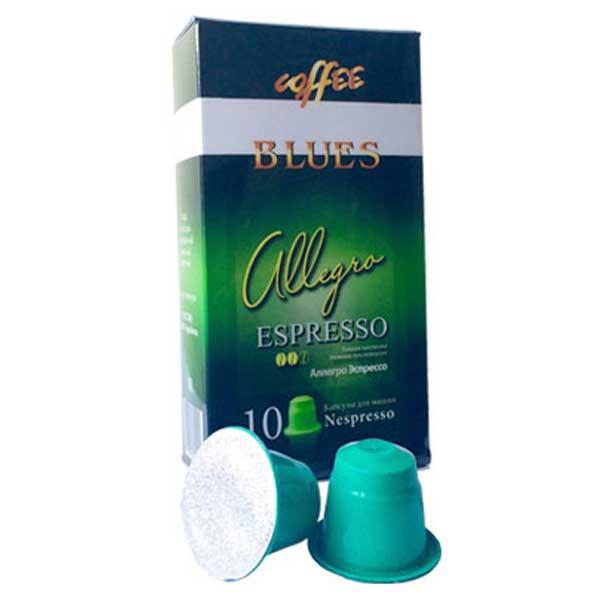 Кофе BLUES Espresso Аллегро 10капсул*5,5гр, картон