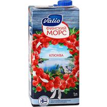 Морс Valio Финский клюквенный, 1 л., тетра-пак