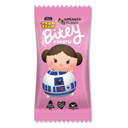 Батончик Take a Bitey Квадры Яблоко-Клубника детский 30 гр., флоу-пак