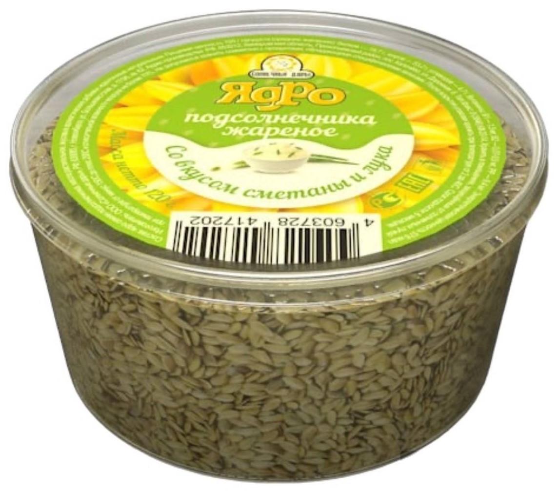 Ядро подсолнечника жареное со вкусом сметана-лук 70 гр., пластик