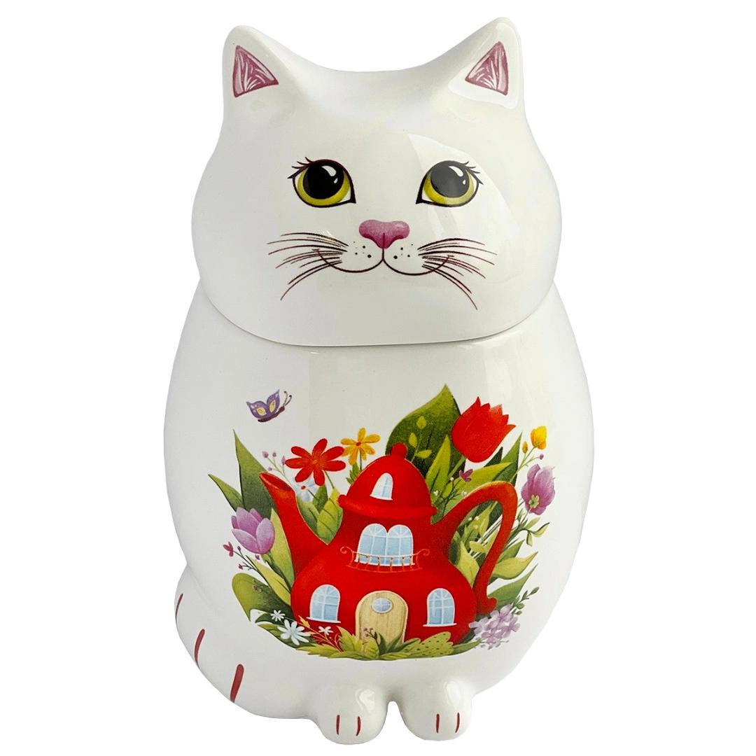 Чай черный Get&joy Кот-Веселый чайник листовой 50 гр., керамика