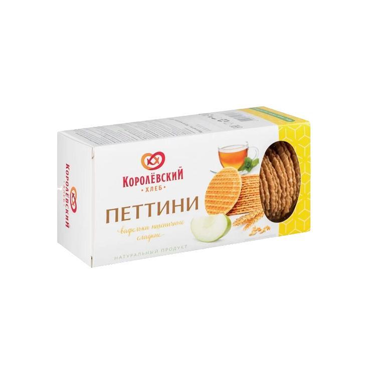 Вафельки Королёвский хлеб Петтини сладкие 80 гр., картон