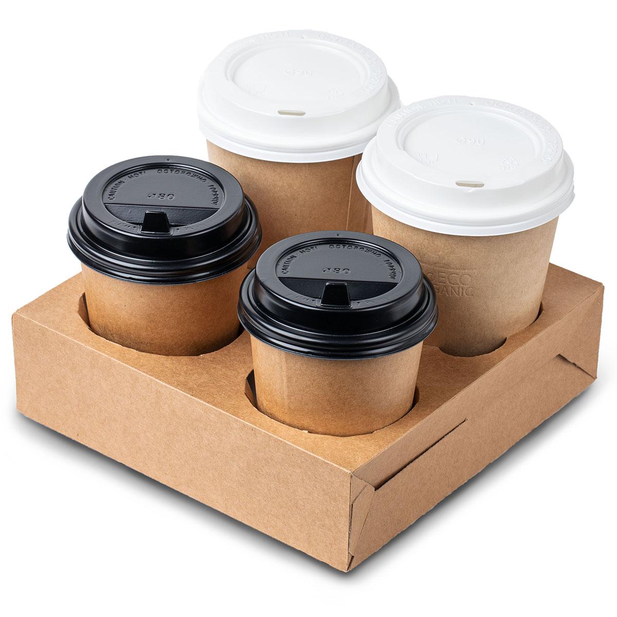 Держатель Eco CupHolder family ДЖИДИСИ для 4-х стаканов 250 шт/уп Россия крафтовый., пакет