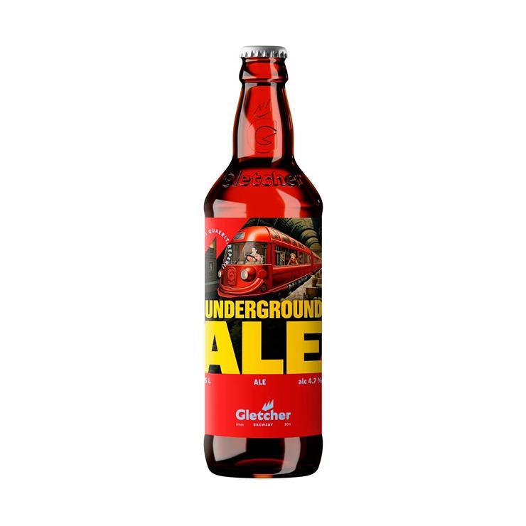 Пиво Gletcher Underground Ale фильтрованное пастеризованное 4,7% 500 мл., стекло