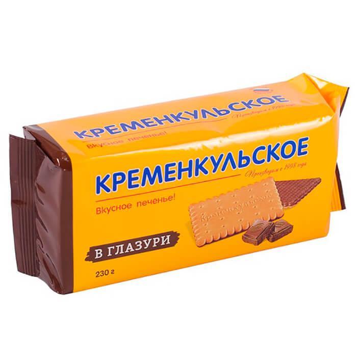 Печенье Кременкульское в шоколадной глазури 230 гр., флоу-пак