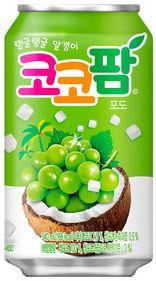 Напиток газированный Haitai coco palm grapes Южная Корея 340 мл., ж/б