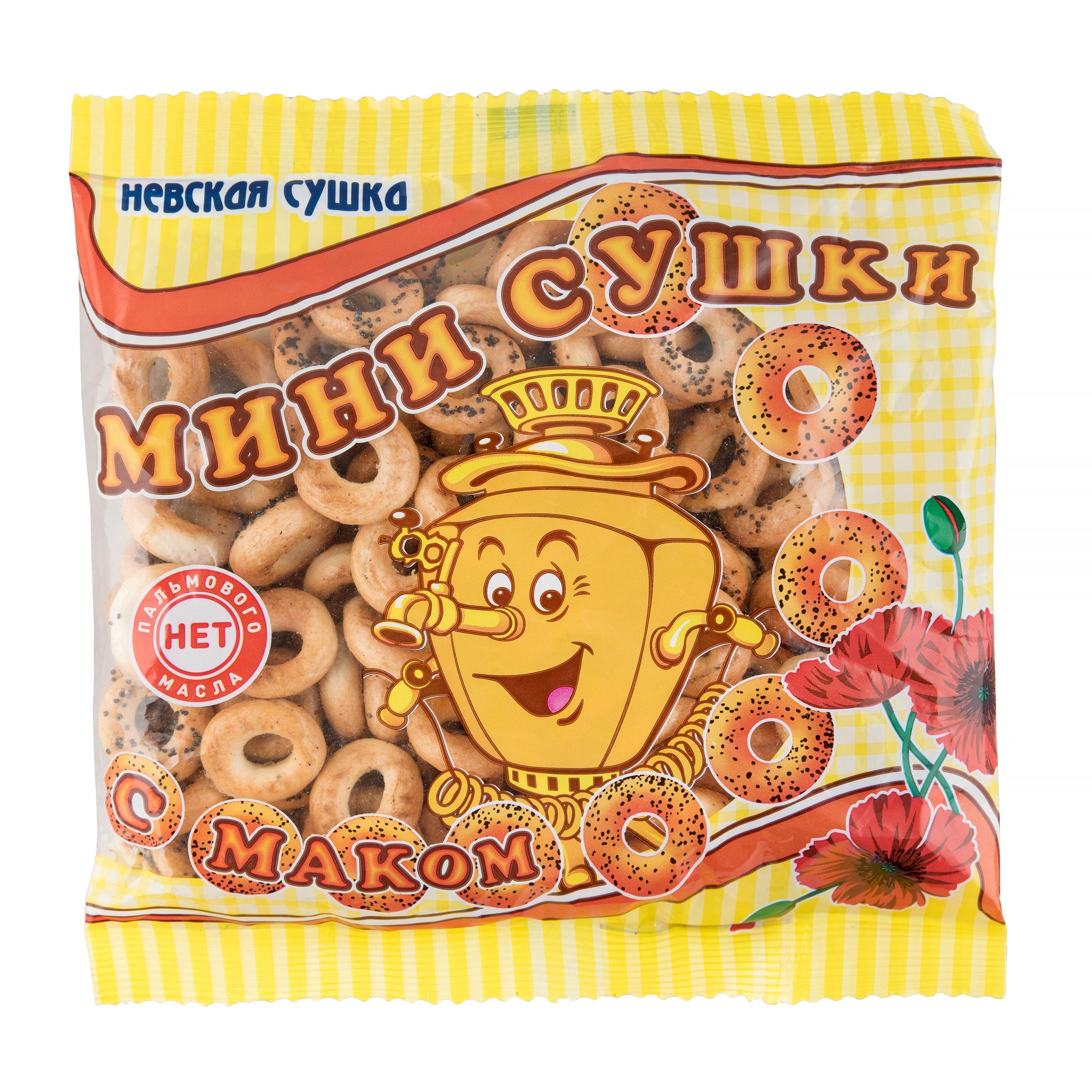 Сушки Невская сушка мини с маком 200 гр., флоу-пак