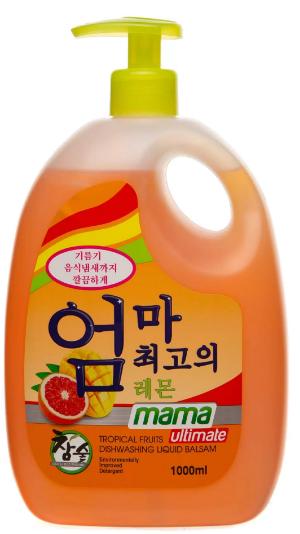 Бальзам для мытья посуды Mama Ultimate Тропические фрукты, 1 л., флакон с дозатором