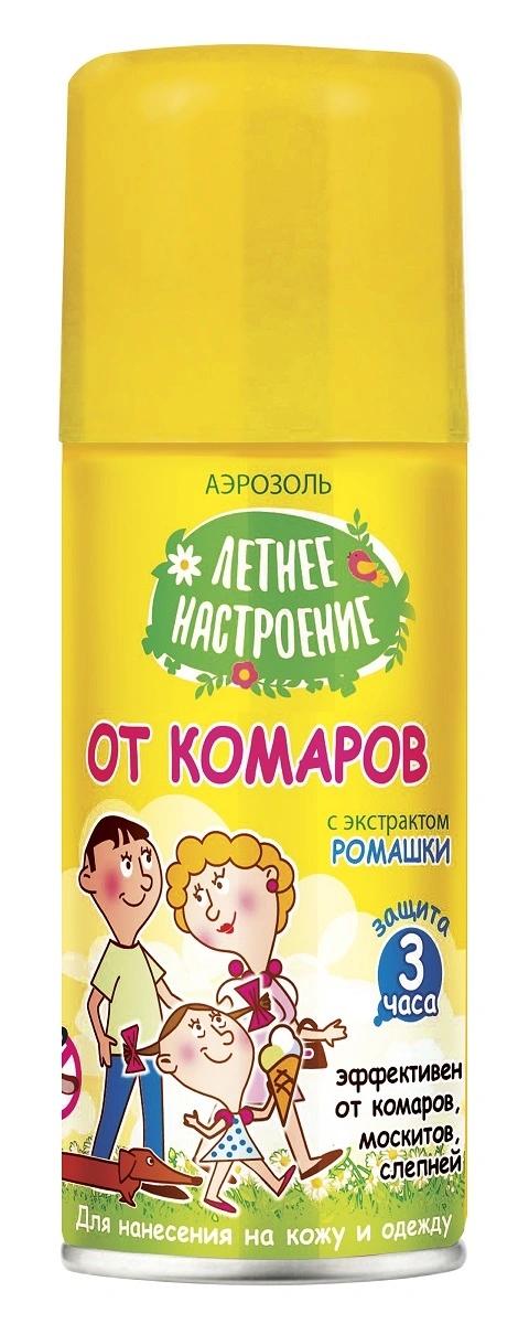 Аэрозоль от комаров Чистый Дом Летнее настроение, 100 мл., аэрозольная упаковка