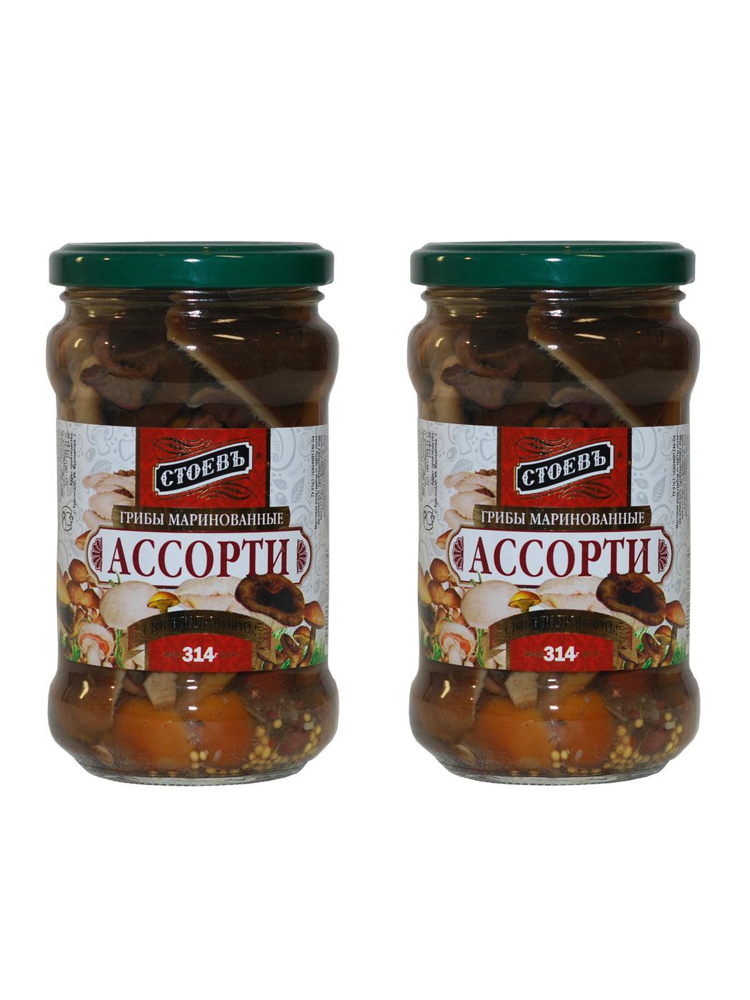 Ассорти Стоевъ грибное, 314 гр, стекло