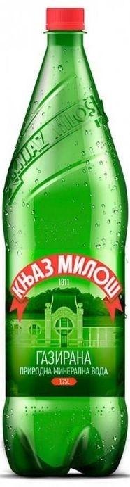 Вода газированная Knjaz Milos минеральная 1.5 л., ПЭТ