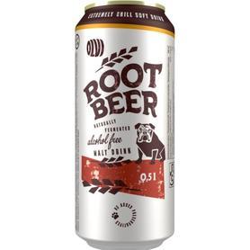 Пивной напиток Volfas Engelman с лимонно-имбирным соком Root Beer 0%, Литва, 500 мл., жестяная банка