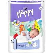 Подгузники 2-5 кг., 42 шт., Bella Baby Happy Newborn, пластиковый пакет