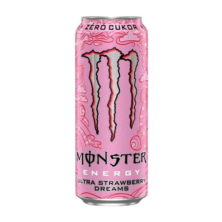 Напиток энергетический Monster Energy Ultra Strawberry без сахара Великобритания 500 мл., ж/б