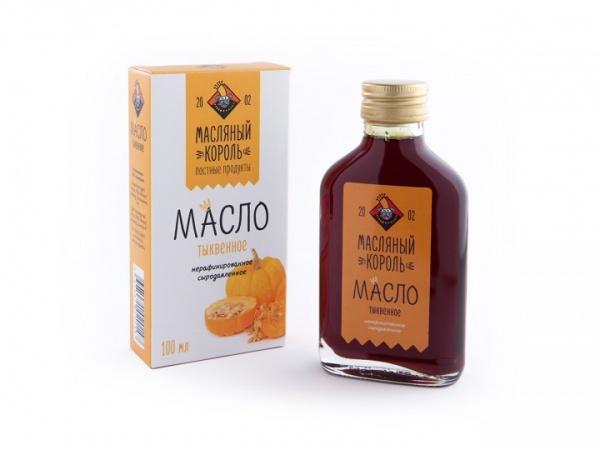 Масло тыквенное Масляный Король нерафинированное 100 мл., картон