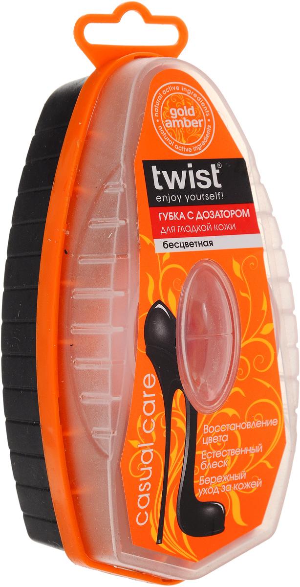 Губка бесцветная с дозатором для гладкой кожи Twist Casual Care, пластиковая упаковка