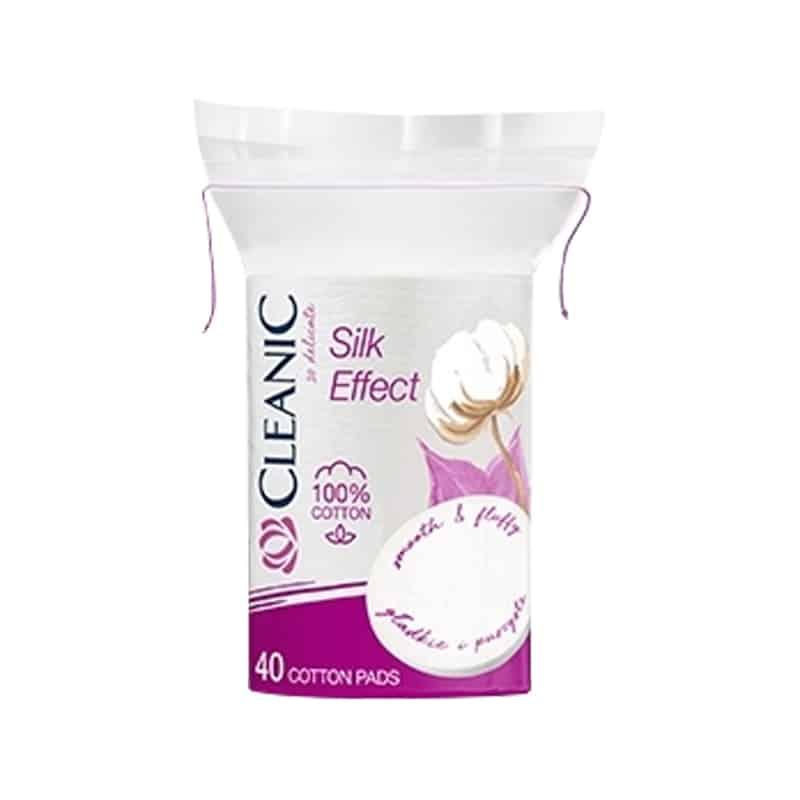 Ватные диски гигиенические CLEANIC Silk Effect (овальные) 40 шт., флоу-пак