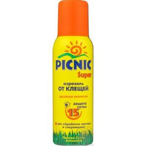 Аэрозоль от клещей Picnic Super, 150 мл., аэрозольная упаковка