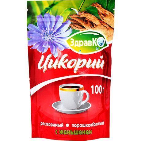 Цикорий растворимый Здравко женьшень, 100 гр., дой-пак