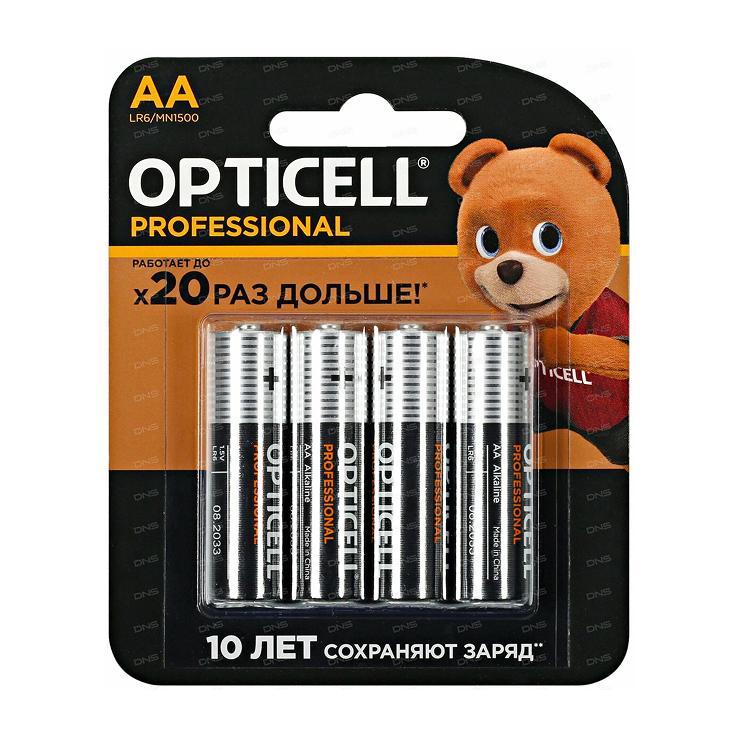 Батарейки Opticell PROFESSIONAL AA 4 штуки, блистер