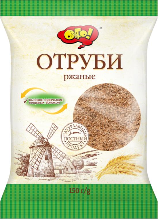Отруби ОГО! Ржаные рассыпчатые, 150 гр., флоу-пак