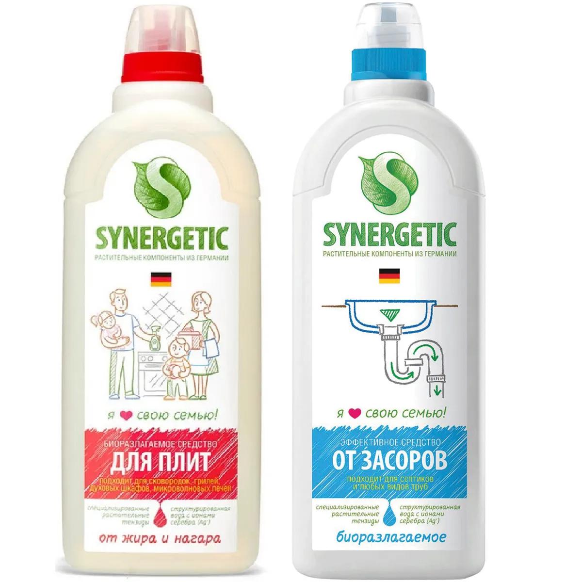 Набор Жироудалитель и засоры Synergetic по 1 л., ПЭТ