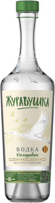 Крепкий спиртной напиток водка Журавушка Солодовая 40% 700 мл., стекло