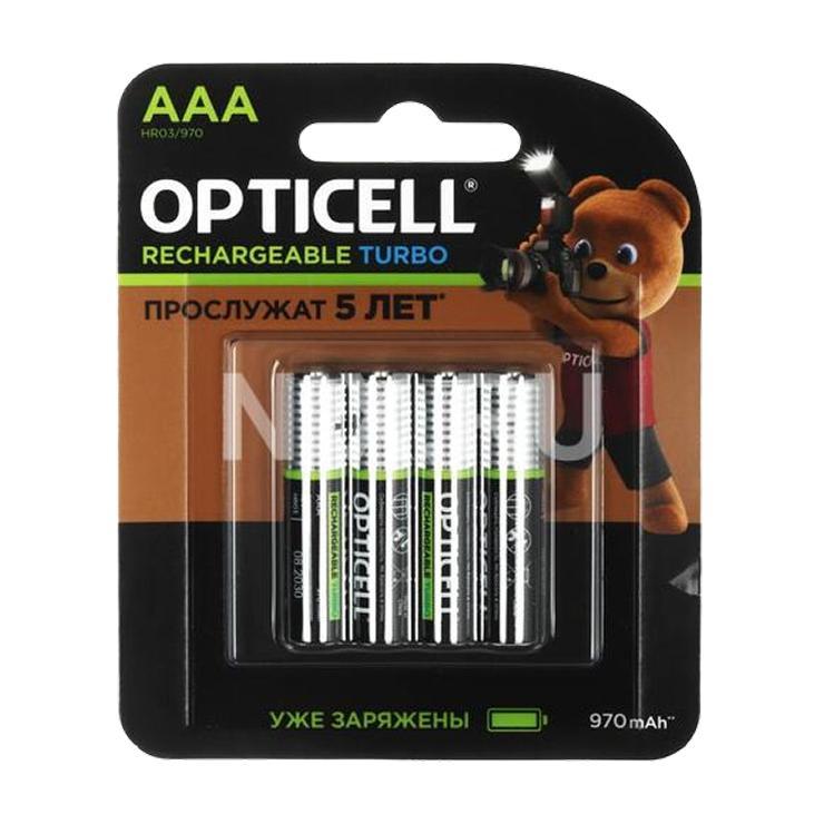 Аккумулятор Opticell Turbo 6080004 AAA NiMH 970mAh 4 шт., блистер