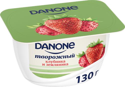 Творожок Danon клубника земляника 3,6% 130 гр., стакан
