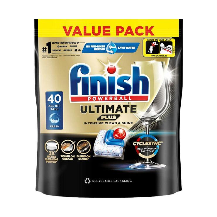 Капсулы для посудомоечных машин Finish Ultimate Plus 40 шт., дой-пак