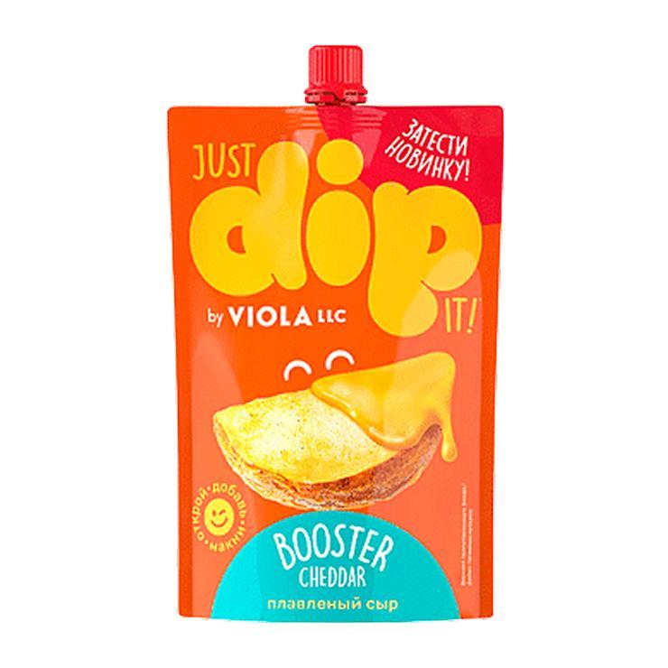Сыр плавленый Dip Viola Booster Cheddar мдж в сухом веществе 45% 180 гр., дой-пак